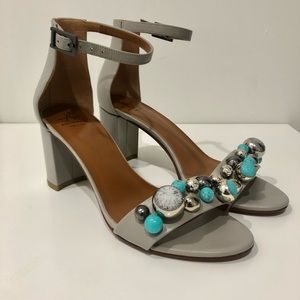 Aquatalia | Embellished Block Heel Sandal | 6.5